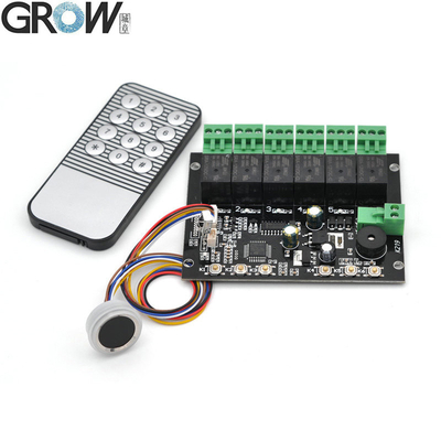 GROW K219-A+R502-F DC12V 6 রিলে K219-A ফিঙ্গারপ্রিন্ট ইনফ্রারেড রিমোট কন্ট্রোল বোর্ড+R502-F জলরোধী ছোট ফিঙ্গারপ্রিন্ট মডিউল